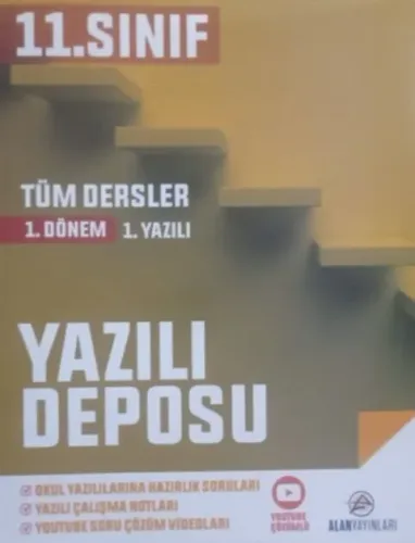 Alan Yayınları 11. Sınıf Tüm Dersler Yazılı Deposu 1. Dönem 1. Deneme