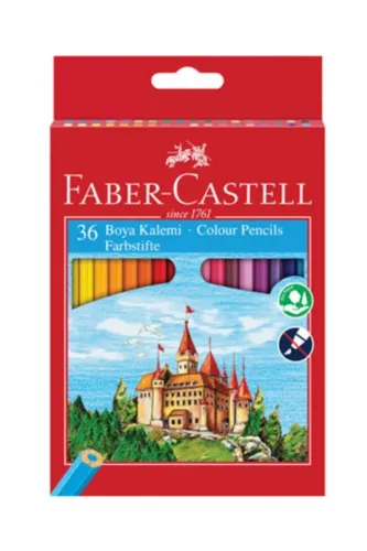 FABER CASTELL KURU BOYA KALEMİ KARTON KUTU 36 RENK
