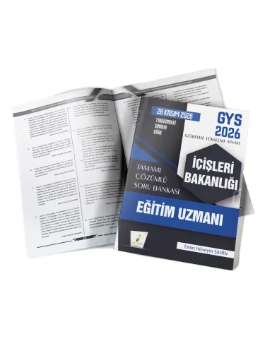 GYS 2026 İçişleri Bakanlığı Eğitim Uzmanı - Tamamı Çözümlü Soru Bankas GYS 2026 İçişleri Bakanlığı Eğitim Uzmanı - Tamamı Çözümlü Soru Bankas
