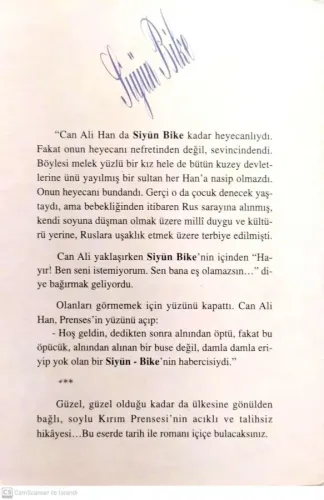 Siyün Bike/Moskova Önlerinde Talihsiz Bir Türk Sultanı Hikmet Doğan Tü
