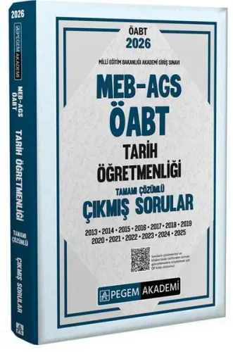 Pegem Yayınları 2026 MEB AGS ÖABT Tarih Öğretmenliği Tamamı Çözümü Çıkmış Sorular
