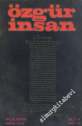 Özgür İnsan - Aylık Dergi - Sayı: 31, Mayıs 1976