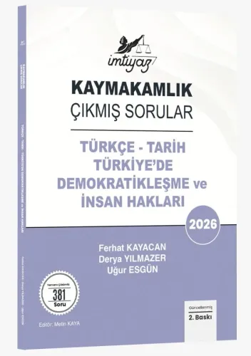 İMTİYAZ 2026 Kaymakamlık Çıkmış Sorular Türkçe - Tarih - Türkiye'de Demokratikleşme ve İnsan Hakları