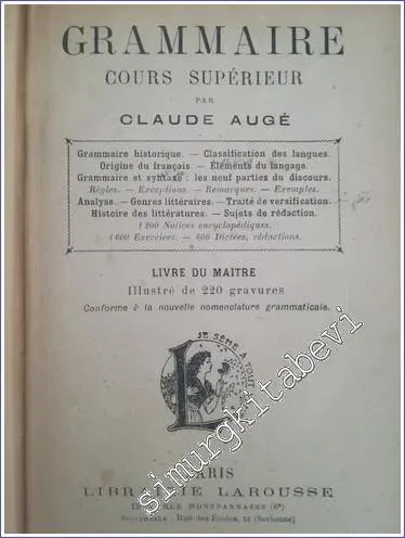 Grammaire Cours Supérieur - Livre de du Maitre -