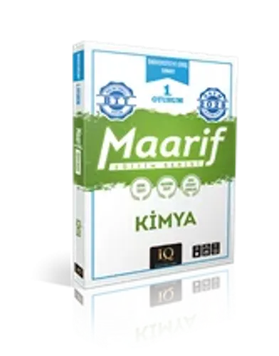 IQ YAY. 1.OTURUM MAARİF KİMYA EĞİTİM SERİSİ