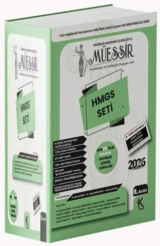 MÜESSİR 2026 HMGS Çıkmış Soru Bankası Seti Çözümlü