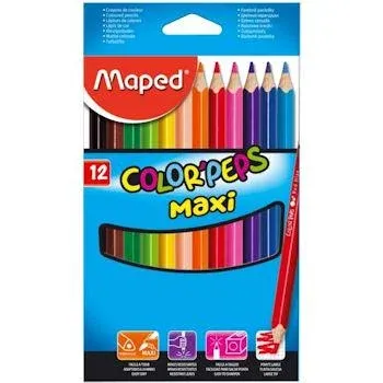 MAPED COLOR'PEPS MAXI Kuru Boya 12'li Kutu