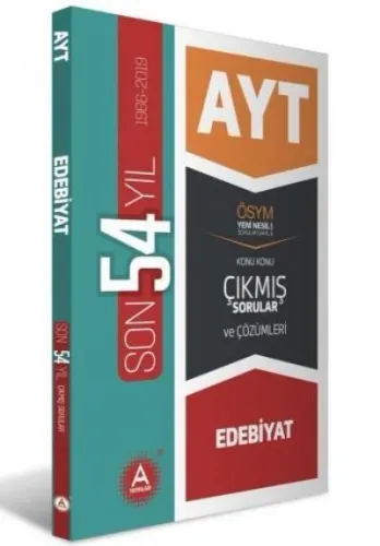 A Yayınları AYT Edebiyat Son 54 Yılın Çıkmış Soruları ve Ayrıntılı Çözümleri A