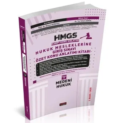 HMGS Özet Konu Anlatımı Medeni Hukuk Savaş Yayınları Mart 2025