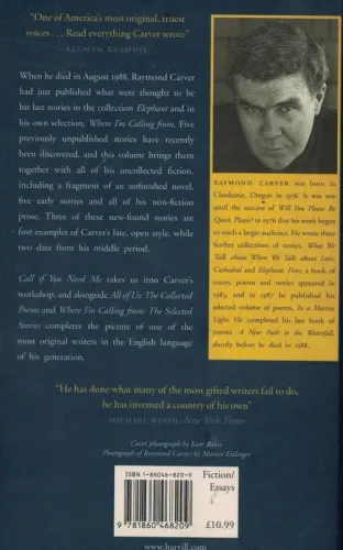 Call If You Need Me Raymond Carver Harvill %60 indirimli