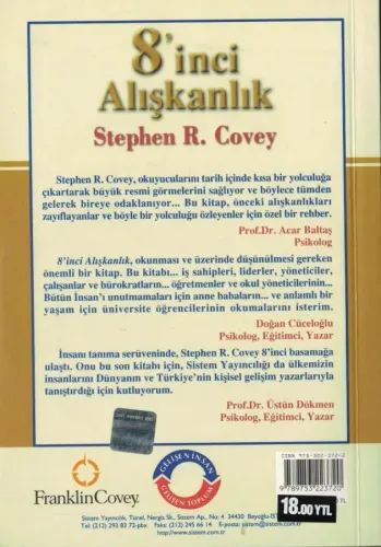 8'inci Alışkanlık Bütünlüğe Doğru Stephen R.Covey Sistem Yayıncılık %7