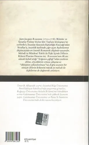 Dillerin Kökeni Üstüne Deneme Jean Jacques Rousseau Türkiye İş Bankası