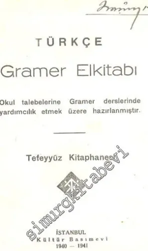 Türkçe Gramer Elkitabı -