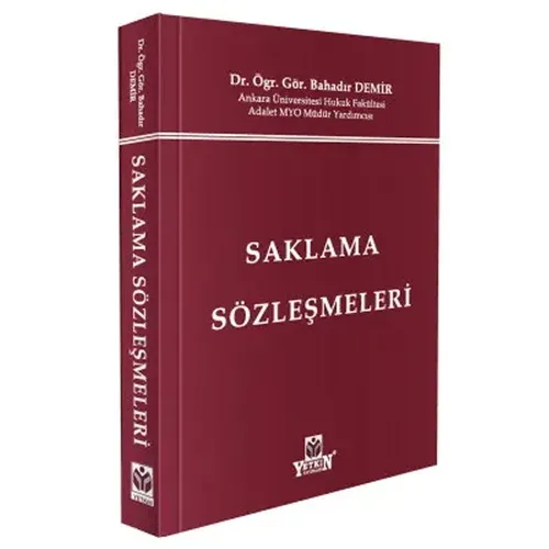 Saklama Sözleşmeleri