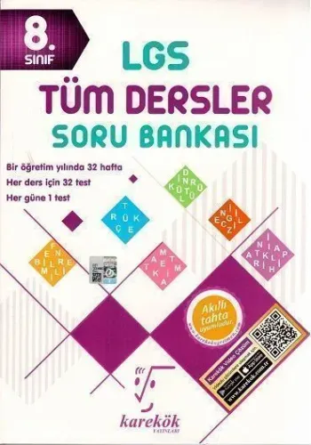 2023 Karekök Yayınları 8. Sınıf LGS Tüm Dersler Soru Bankası