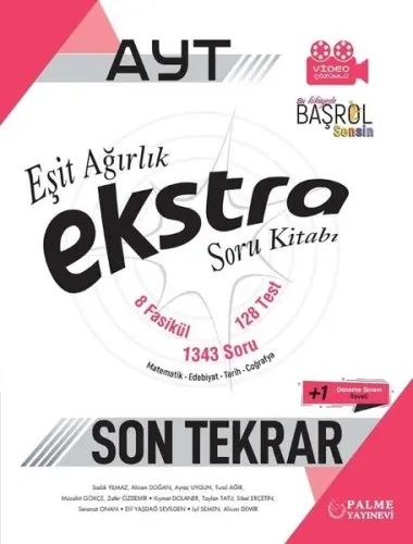 Palme Yayınları AYT Tüm Dersler Ekstra Son Tekrar Soru Kitabı