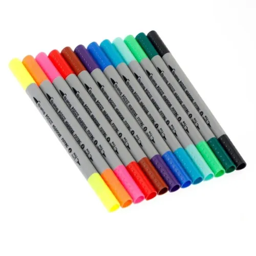 Masis Brushpen, Fırça Uç, ve Fineliner, 12li