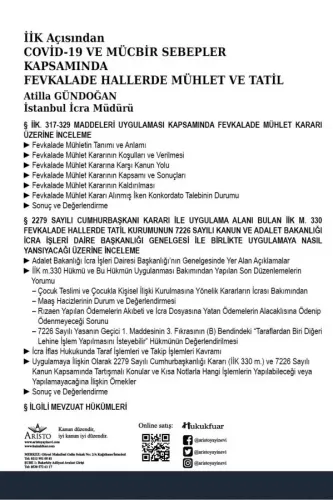 Covid-19 ve Mücbir Sebepler Kapsamında Fevkalade Hallerde Mühlet ve Ta
