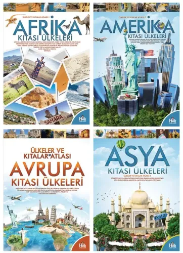 Kıtaları Öğreniyorum Seti - 4 Kitap - Halkkitabevi