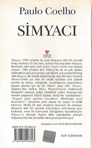Simyacı Paulo Coelho Can Yayınları %60 indirimli