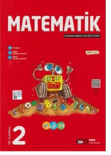 SBM Yayınları 2. Sınıf Matematik Kazanım Odaklı Çalışma Kitabı SBM