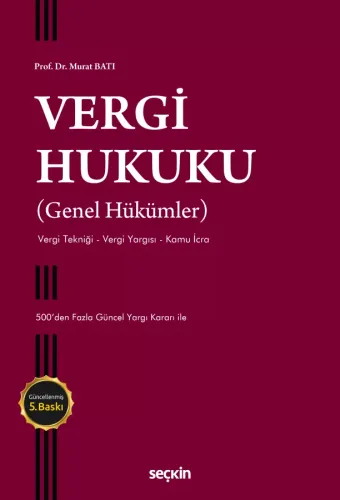 Vergi Hukuku (Genel Hükümler)