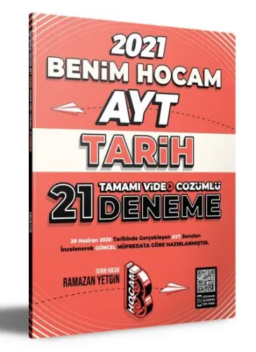 Benim Hocam AYT Tarih Tamamı Video Çözümlü 21 Deneme 2021-YENİ