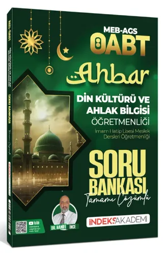 İndeks Akademi 2026 ÖABT MEB-AGS Din Kültürü ve Ahlak Bilgisi Ahbar Soru Bankası Çözümlü
