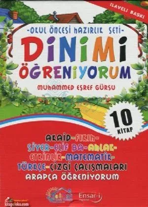 Dinimi Öğreniyorum, Okul Öncesi Hazırlık Seti 10 Kitap