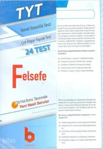Basamak_Tyt Felsefe Yaprak Test