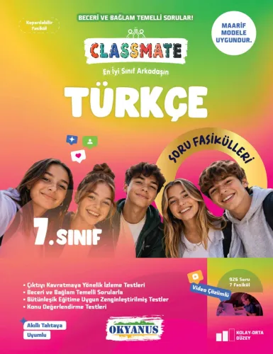 Okyanus 7. Sınıf Türkçe Classmate Soru Fasikülleri