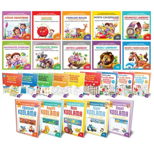 Süper Aktivite 10 Kitap Sağ-Sol Beyin 9 Kitap ve Kodlamaya Giriş 5 