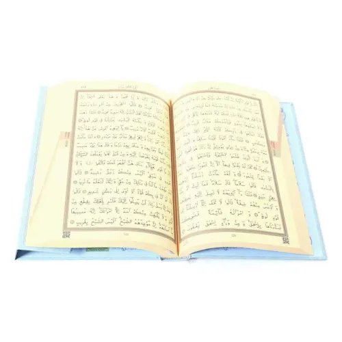 Orta Boy Kur'an-ı Kerim (2 Renkli, Mavi, Mühürlü) Orta Boy Kur'an-ı Kerim (2 Renkli, Mavi, Mühürlü)