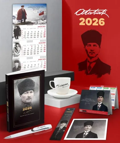 2026 Atatürk Komutan Ajanda - Sakarya Duvar Takvimi - Masa Takvimi - A