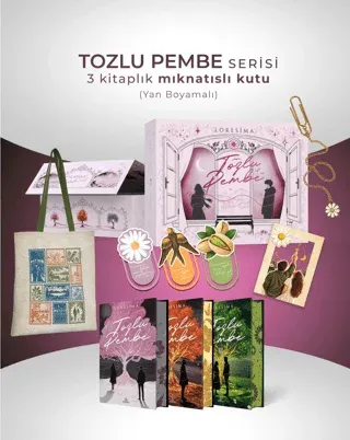 Tozlu Pembe Serisi – 3 Kitaplık Kutu Yan Boyamalı Loresima
