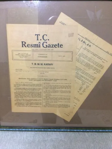 11 Kasım 1938 Tarihli T. C. Resmi Gazetesi