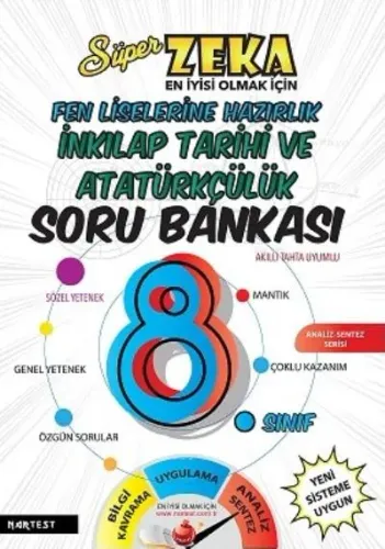 Nar Test 8. Sınıf Süper Zeka Fen Liselerine Hazırlık T.C. İnkılap Tarihi Soru Bankası-YENİ