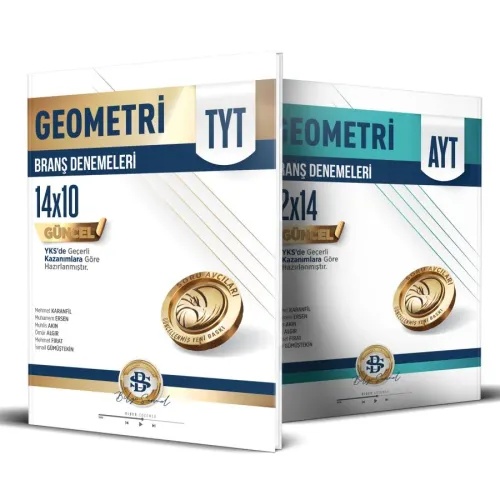 Bilgi Sarmal Yayınları TYT AYT Geometri 12 x 14 Branş Denemeleri