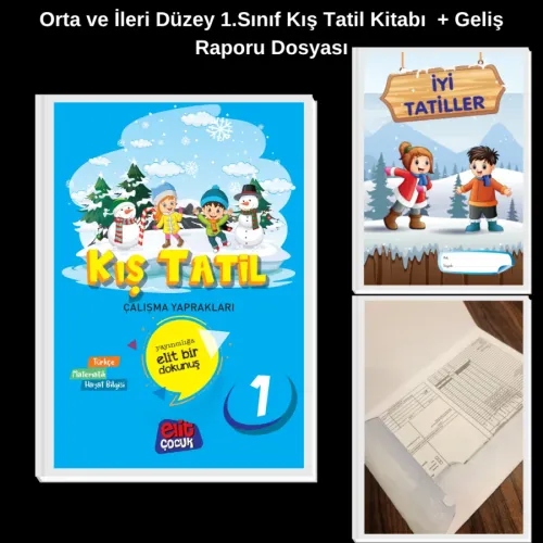 Orta ve İleri Düzey 1. Sınıf Kış Tatil Kitabı + Gelişim Raporu Dosyası