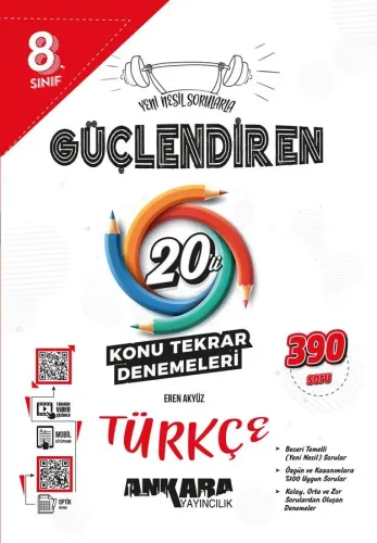 ANKARA YAY. 8.⁠ ⁠Sınıf Güçlendiren Türkçe 20'li Konu Tekrar Denemesi
