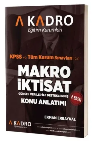 A Kadro Yayınları KPSS A Grubu Makro İktisat Konu Anlatımı