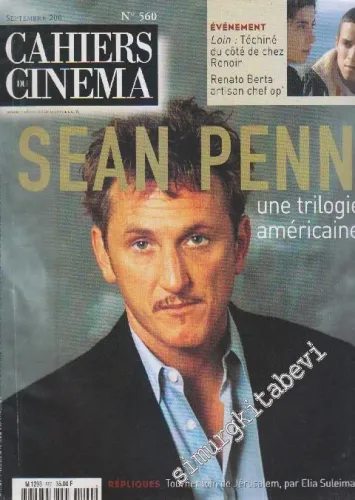 Cahiers Du Cinema - Sayı: 560      Septembre 2001
