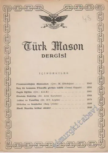 Türk Mason Dergisi - Sayı: 48, Yıl: 12, Ekim 1962      Ekim 1962