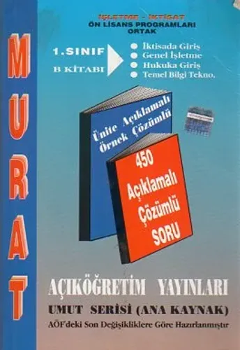 1. Sınıf İşletme - İktisat B Kitabı