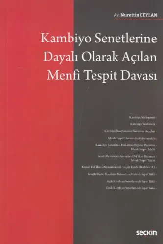 Kambiyo Senetlerine Dayalı Olarak Açılan Menfi Tespit Davası