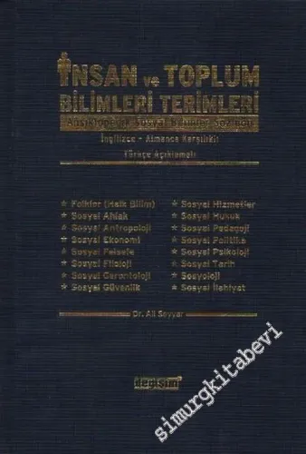 İnsan ve Toplum Bilimleri Terimleri Ansiklopedik Sosyal Bilimler Sözlüğü -