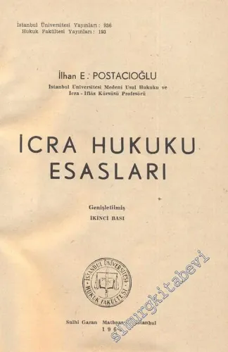 İcra Hukuku Esasları  -