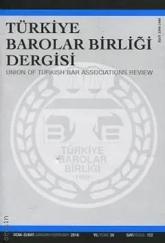 Türkiye Barolar Birliği Dergisi – Sayı:122