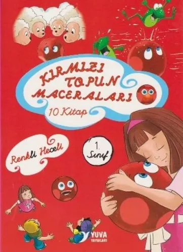 Kırmızı Topun Maceraları (10 Kitap Takım) 1. Sınıf El Yazılı Renkli He