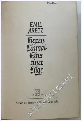 Hexen - Einmal - Eins einer Lüge -